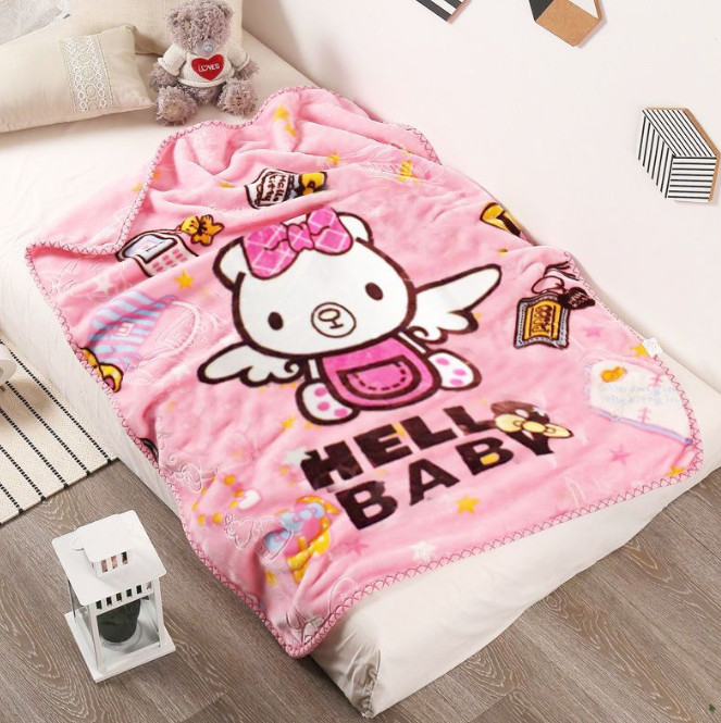 Chăn lông tuyết cho bé 2 lớp dày siêu ấm. Chăn cho bé đi học mùa đông kích thước 120x140cm