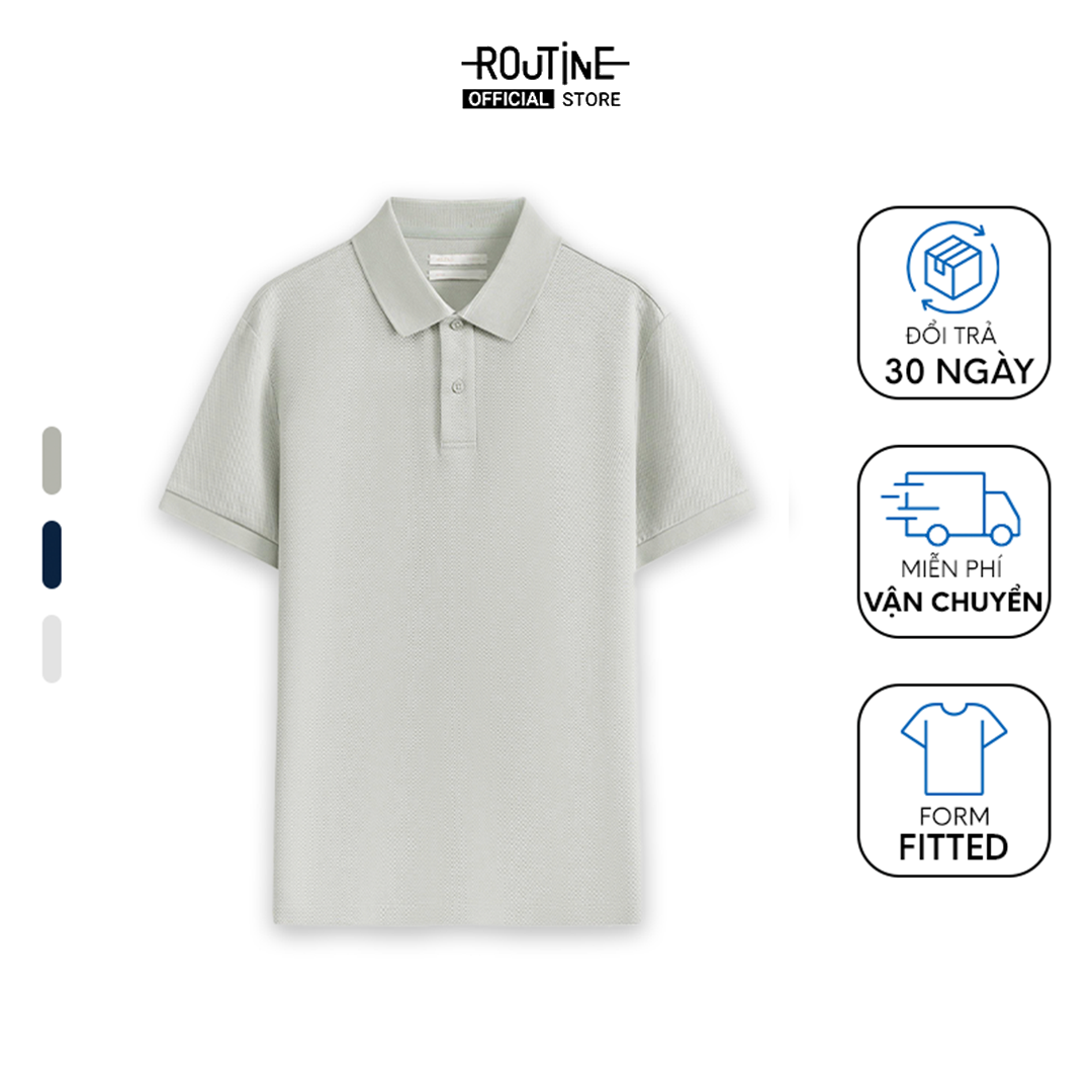 Áo Polo Nam Premium Tay Ngắn Phối Viền Cổ Form Fitted - Routine 10S24POL002P
