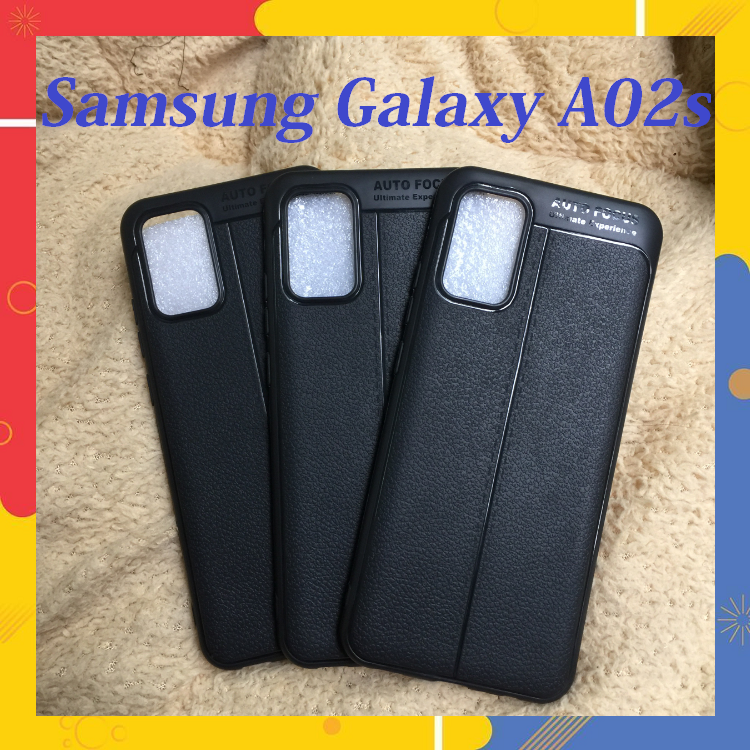 Ốp lưng Samsung Galaxy A02s autofocus giả da chống sốc