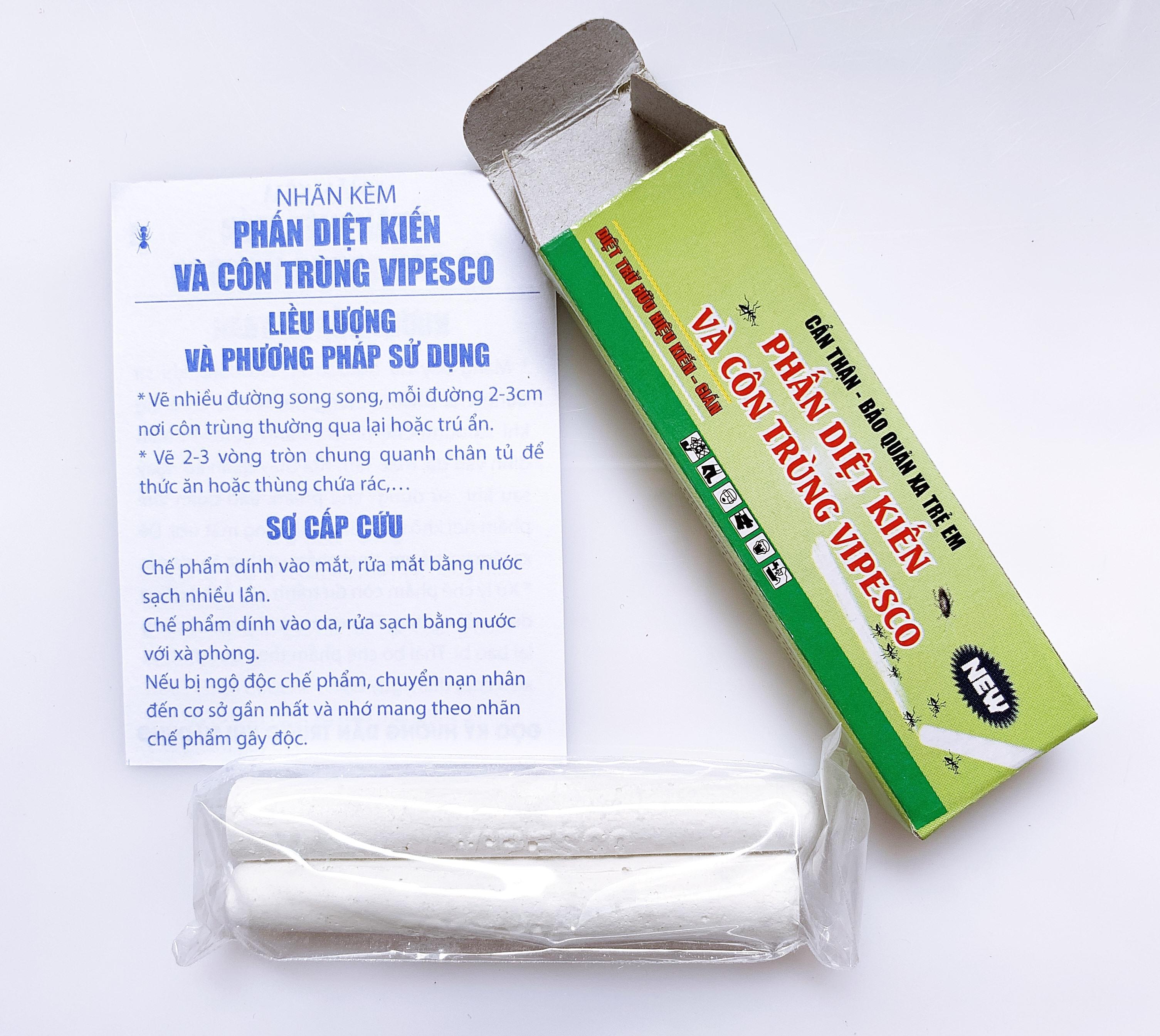 Phấn Viên Diệt Kiến Gián Côn Trùng Vipesco (Hộp 2 Viên)