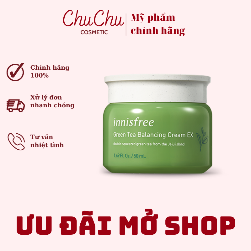 Kem dưỡng trà xanh innisfree green tea balancing cream ex