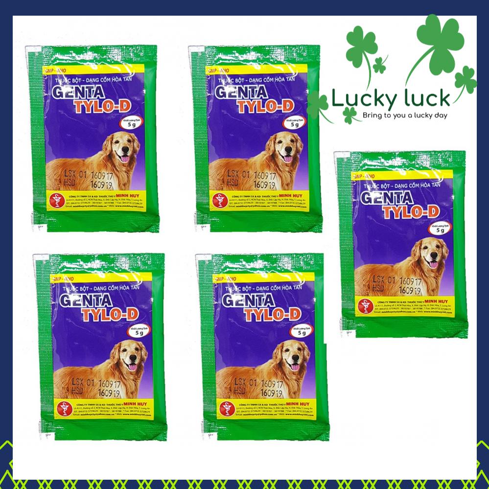 Thuốc bột trị tiêu chảy ói mửa cho chó mèo - Thuốc cho chó mèo - 5 Gói Gentatylo minh huy