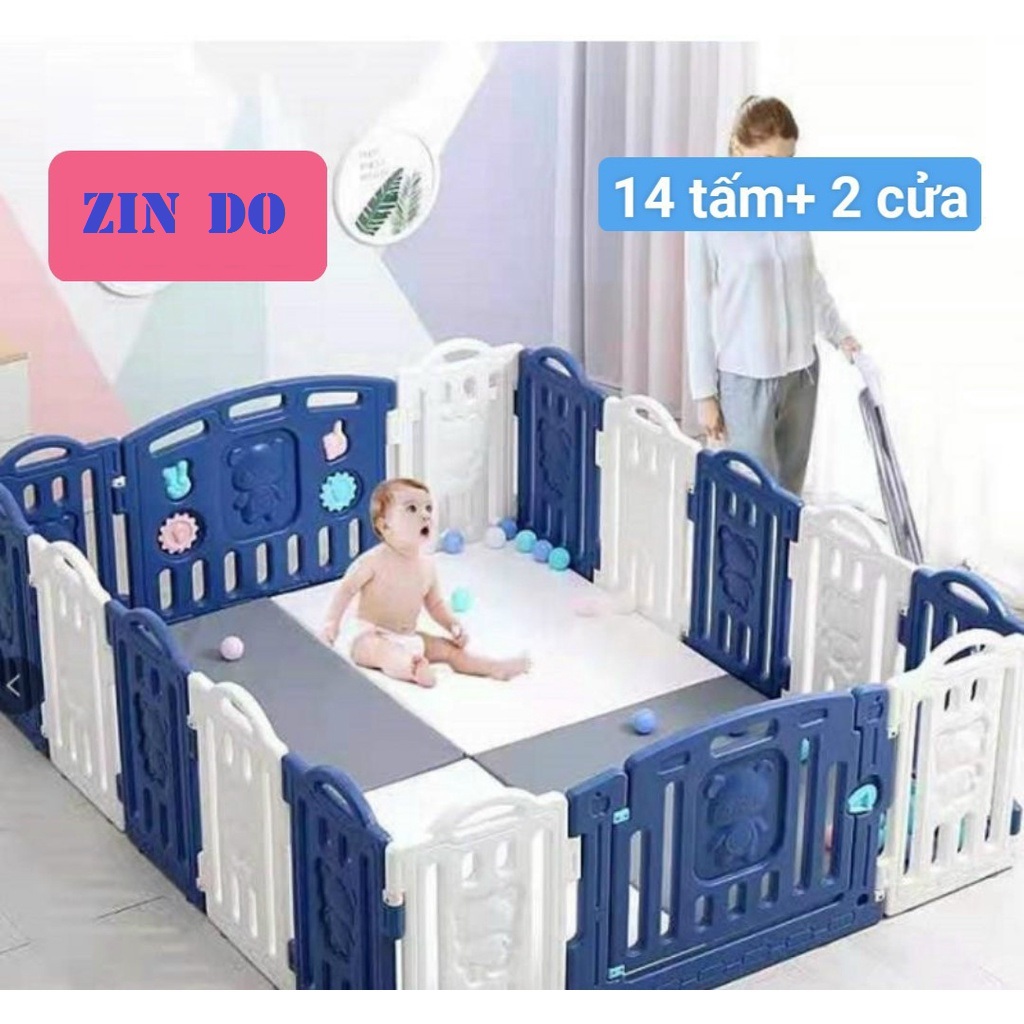 Quây cũi nhựa gấp gọn cho bé có tặng kèm bóng và thảm xốp mẫu mới nhất 2021