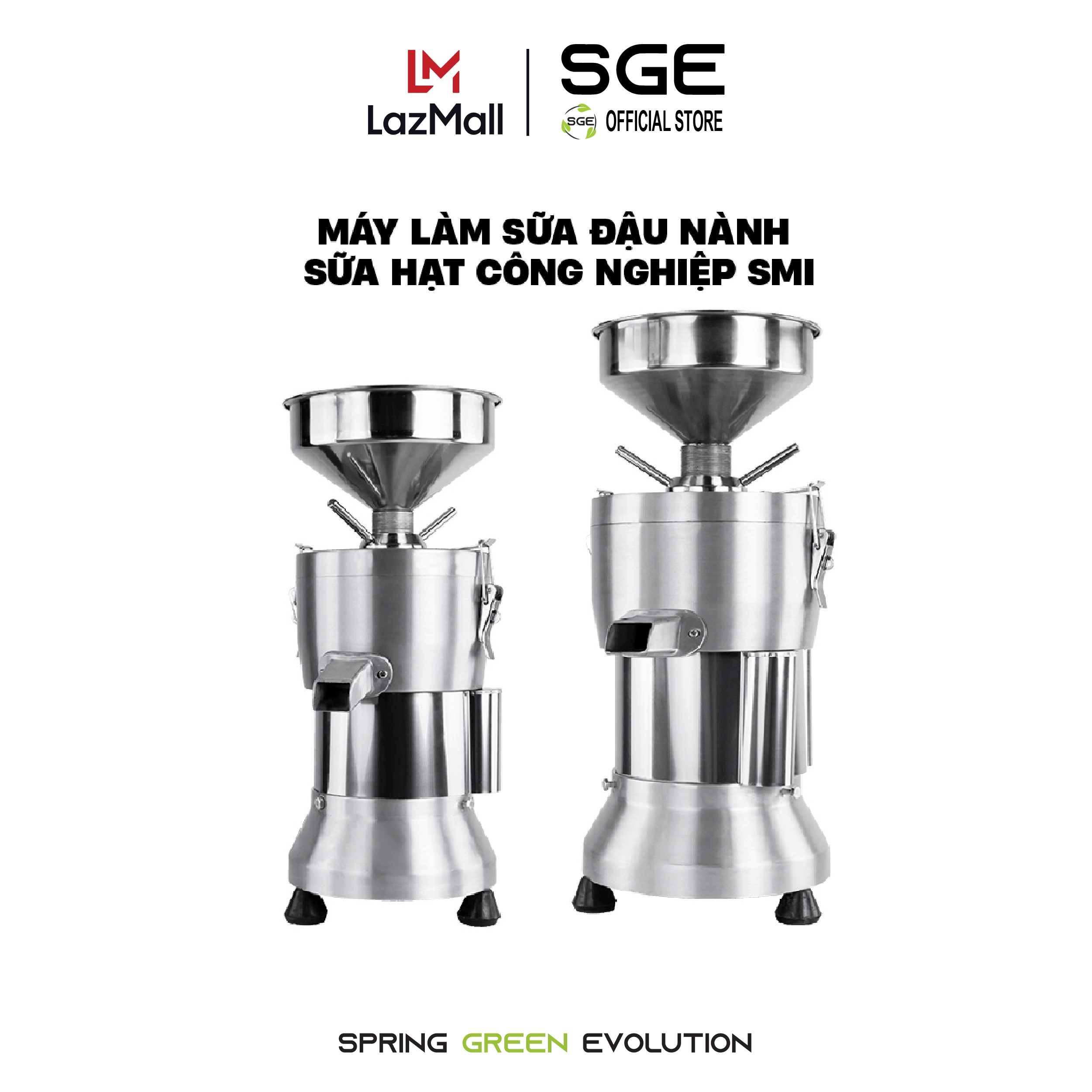 Máy Làm Sữa Hạt Công Nghiệp SGE SMI25 / SMI70 Tốc Độ Cao 2800 Vòng/phút Chất Liệu Inox -  Tặng Kèm 2 Túi Lọc