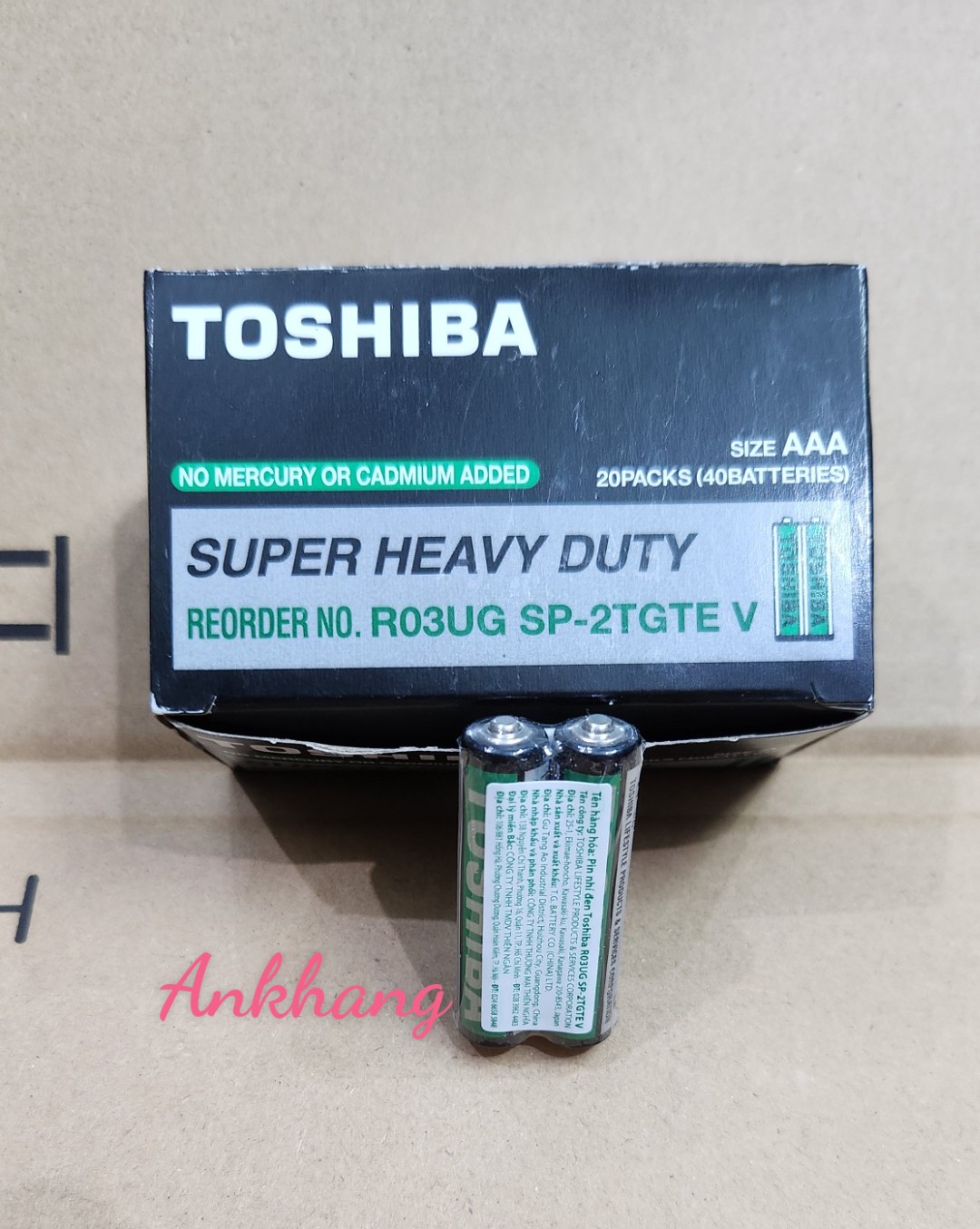 Pin đũa super heavy duty aaa toshiba - hàng chính hãng