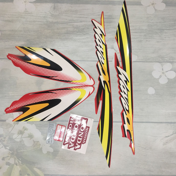 Tem Wave Alpha   đời CU bản to  dán zin cho dòng xe  Wave nhỏ đời 1997-2006