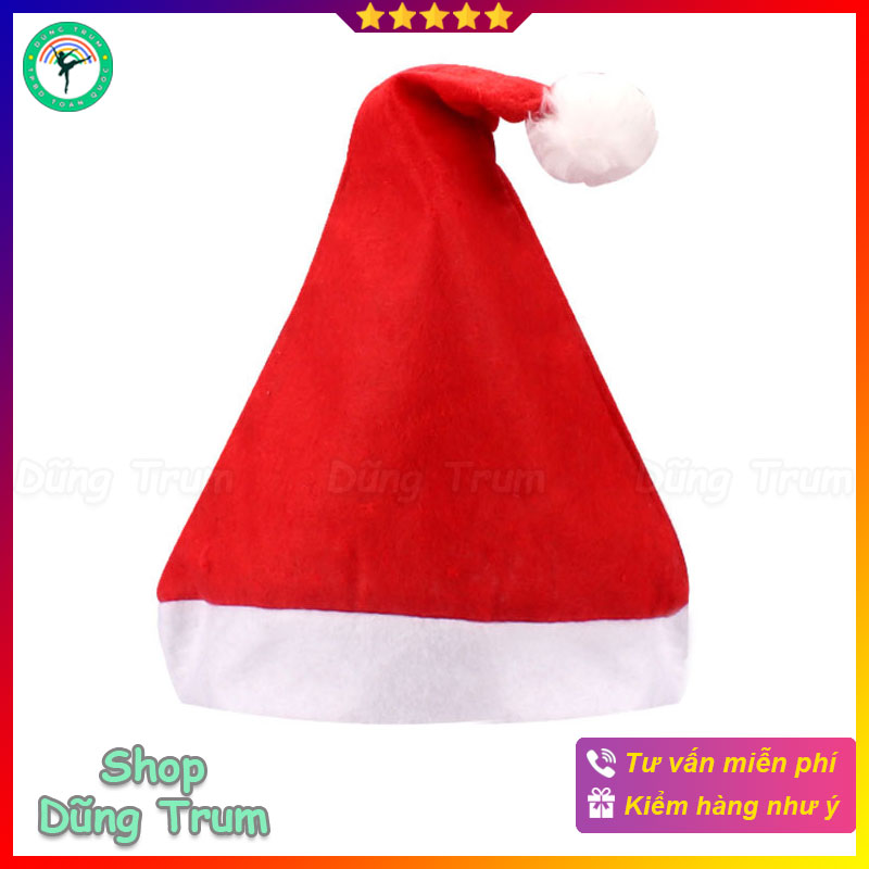 Mũ noel vải nỉ mỏng