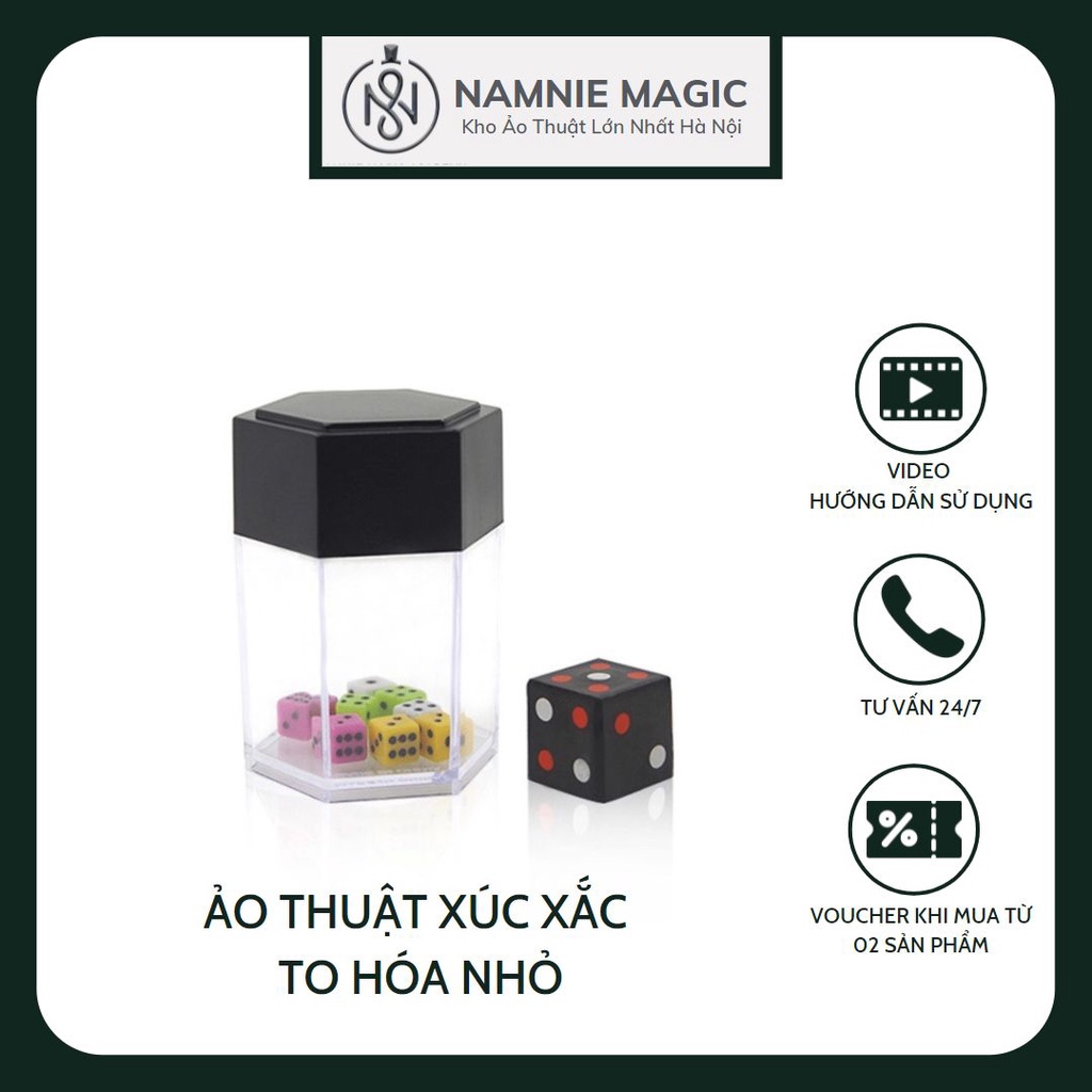 Ảo thuật xúc xắc, xí ngầu to hoá nhỏ cỡ lớn,dice bomb, đồ chơi sáng tạo, thông minh, rèn luyện kỹ năng, trí tuệ cho bé