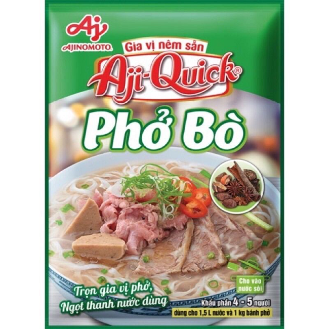 Gia vị nêm sẵn nấu Phở bò Aji-Quick