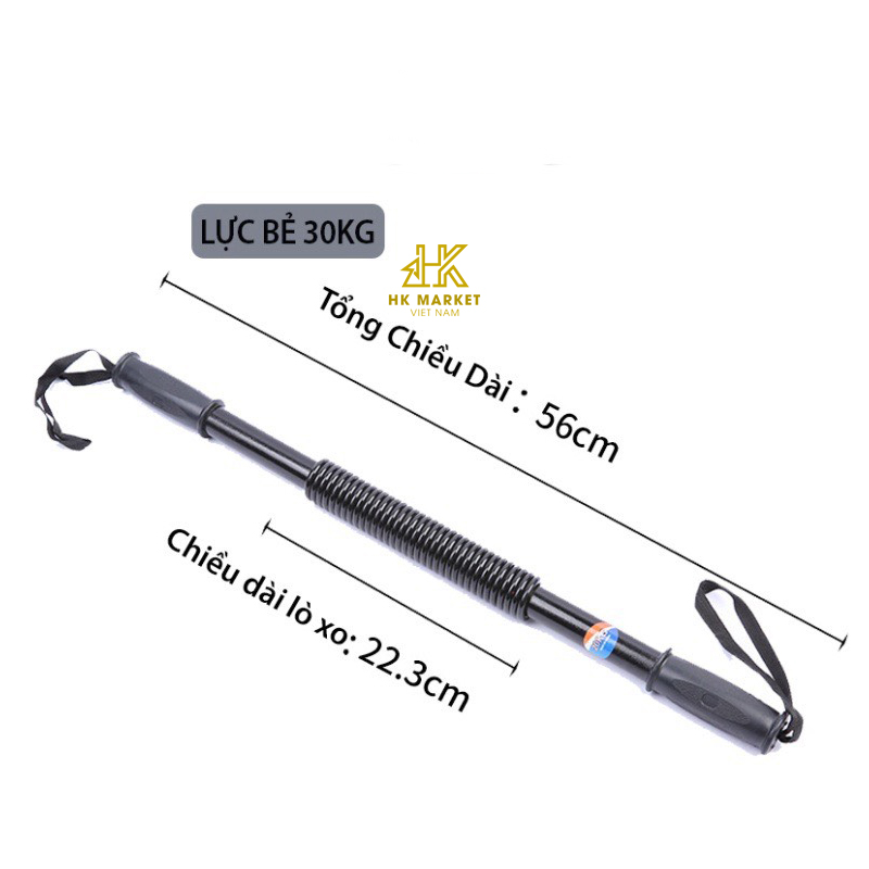 Thanh Gậy Tập Tay Lò Xo Đàn Hồi Cao Cấp, Gậy Bẻ Tập Cơ Tay, Vai, Ngực 20kg 30kg 40kg Tập Gym, Tập Thể Dục Tại Nhà