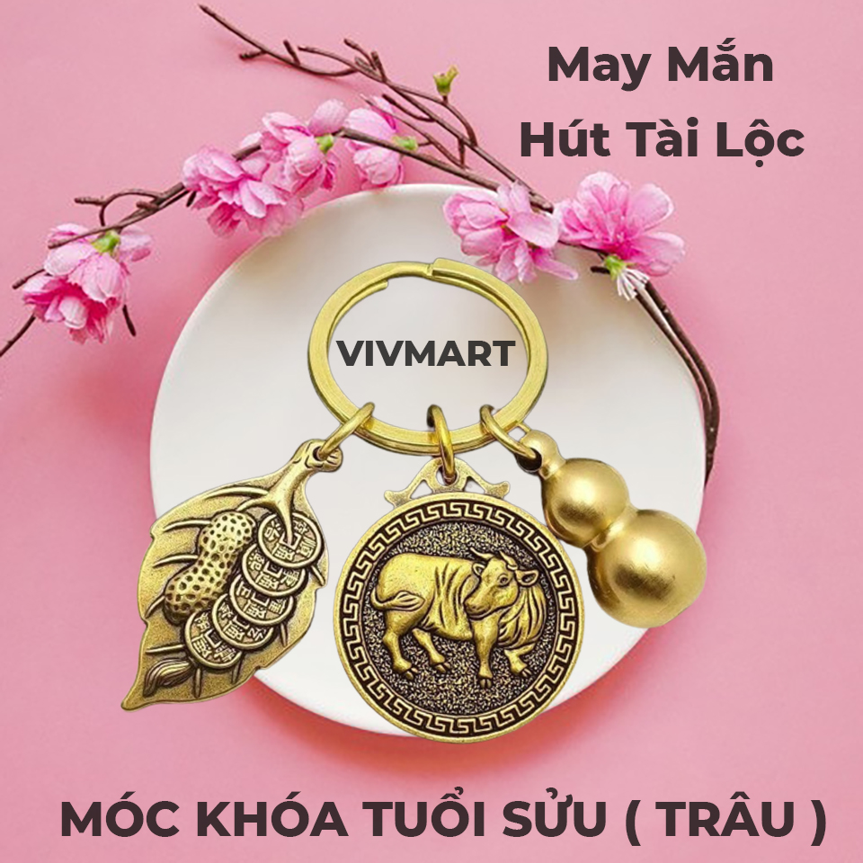 Móc Khóa Xe Máy Ô Tô Hình Con Trâu Phong Thủy Theo Bản Mệnh Tuổi Sửu