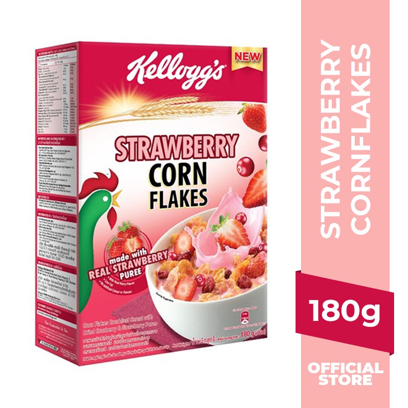 Ngũ cốc ăn sáng dâu và bắp Kellogg's Corn Flakes Strawberry 180g