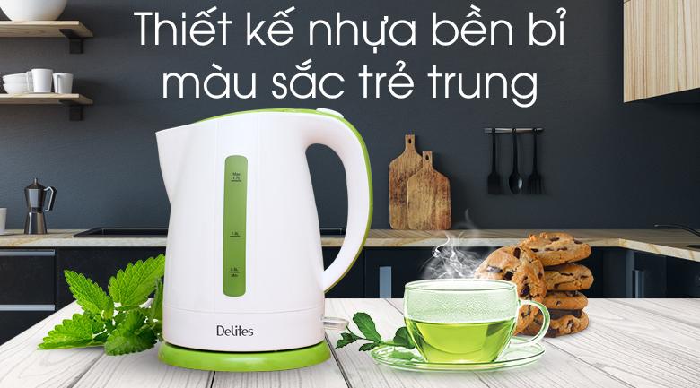 Bình siêu tốc delites 1.7 lít st17p01wg xanh lá
