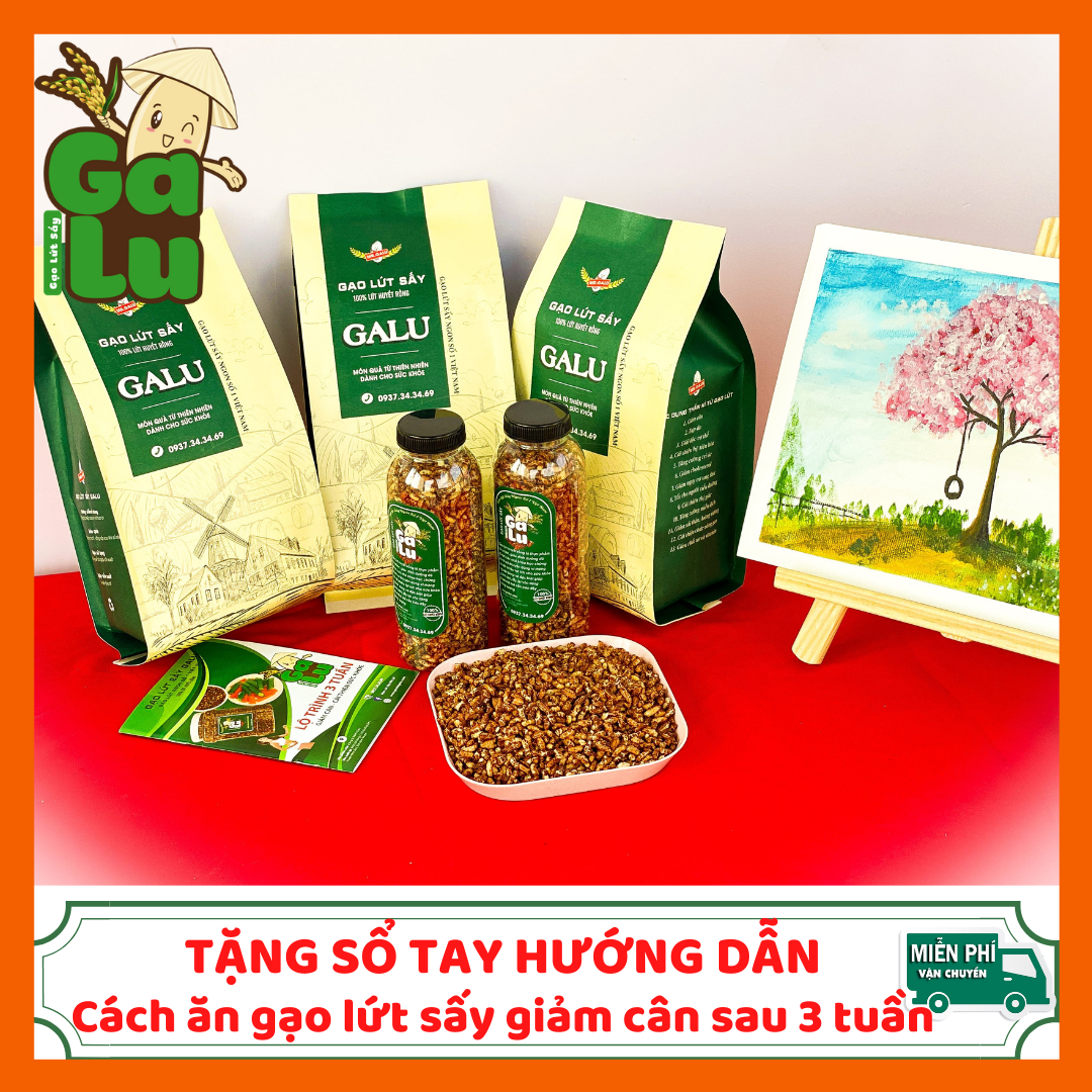 [HCM]|Hàng Xuất Khẩu| Gạo Lứt Sấy Galu Combo 2 - Đầy đủ giấy tờ vệ sinh an toàn thực phẩm KHÔNG NGON HOÀN LẠI TIỀN