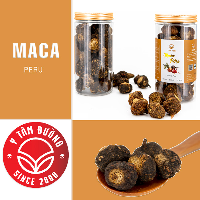Sâm Maca Peru, củ khô màu Vàng và Đen