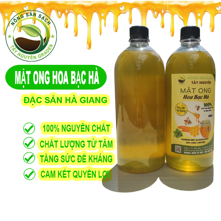 Mật ong hoa BẠC HÀ Hà Giang - mật ong bạc hà Cao nguyên đá Đồng Văn - cam kết chất lượng