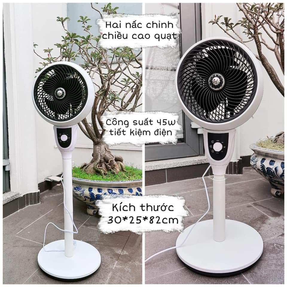 QUẠT CÂY ĐỨNG ĐIỀU KHIỂN KAISA VILLA 3 CÁNH 3 TỐC ĐỘ - BH 12 THANG FREESHIP