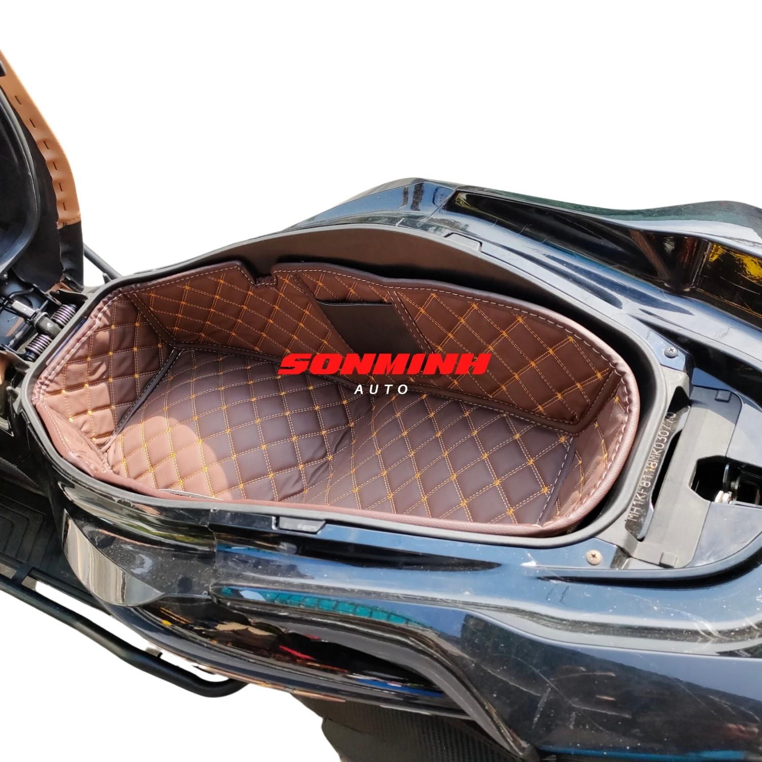 Lót cốp xe máy HONDA PCX 125 150 160 HYBRID chất liệu da cao cấp cách nhiệt chống nóng chống trầy xước thiết kế có túi để giấy tờ xe tiện dụng