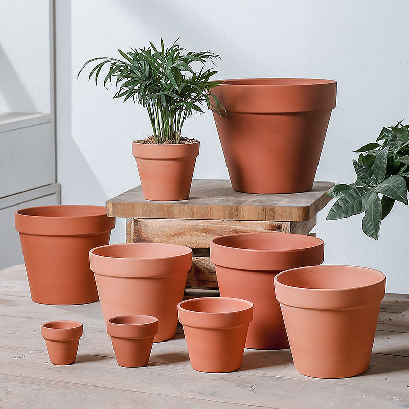 【HOT】 Chậu Gốm Đỏ Chậu Hoa Đất Sét Gốm Đỏ Chậu Cây Xương Rồng Mini Chậu Trong Nhà Chậu Bùn Ngói Thoáng Khí Đơn Giản