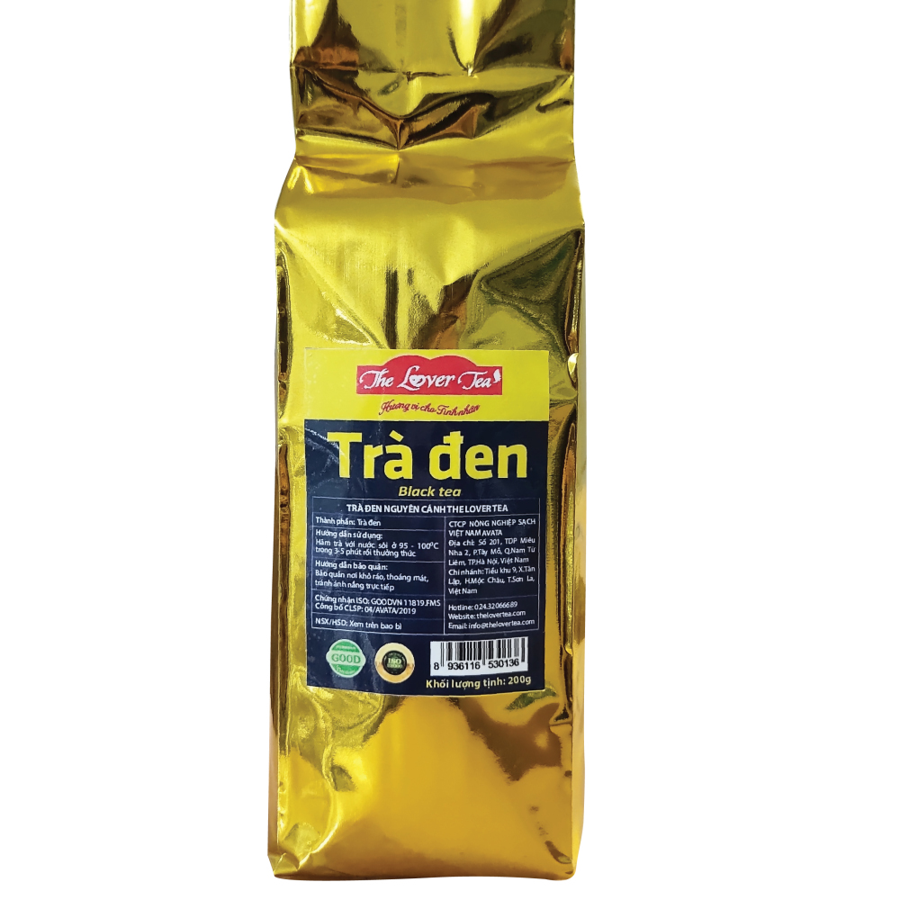 TRÀ ĐEN (Hồng trà) cao cấp Mộc Châu 100g (nhãn vàng) - The Lover Tea