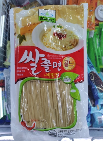 Mì Gạo Trộn Hàn Quốc (Kèm Sốt Trộn) 600G - 쌀쫄면
