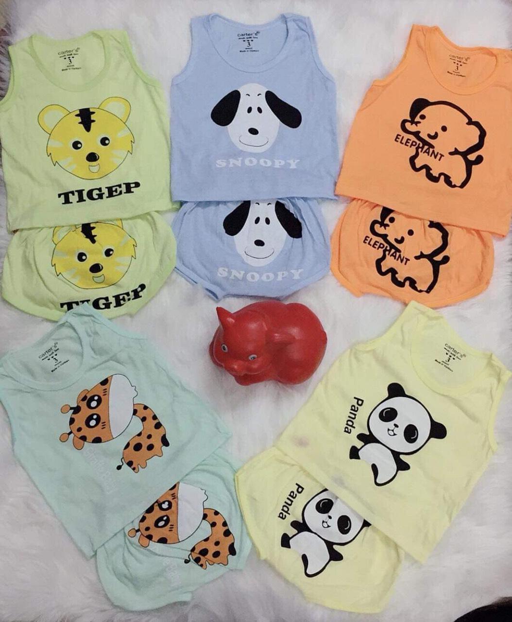 Sét 5 bộ chíp cotton hình con vật