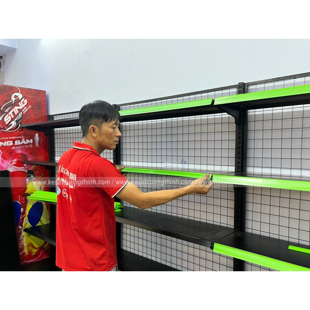 Nẹp nhựa meka, kệ siêu thị, dài 70cm, 90cm, 120cm, đủ màu sắc, trắng, xanh, đỏ....