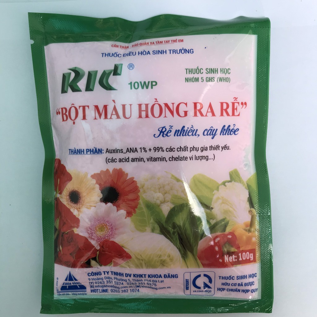 Điều hòa sinh trưởng ric 10wp bột màu hồng 100gr