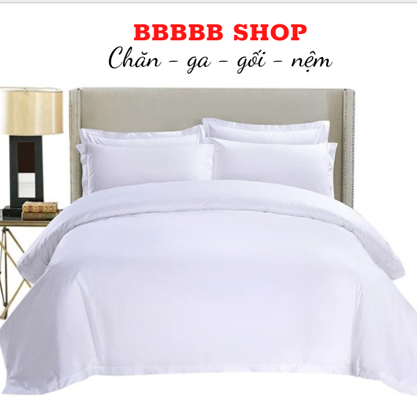 Bộ GA trắng trơn cho khách sạn-resort... nệm từ 27-35cm