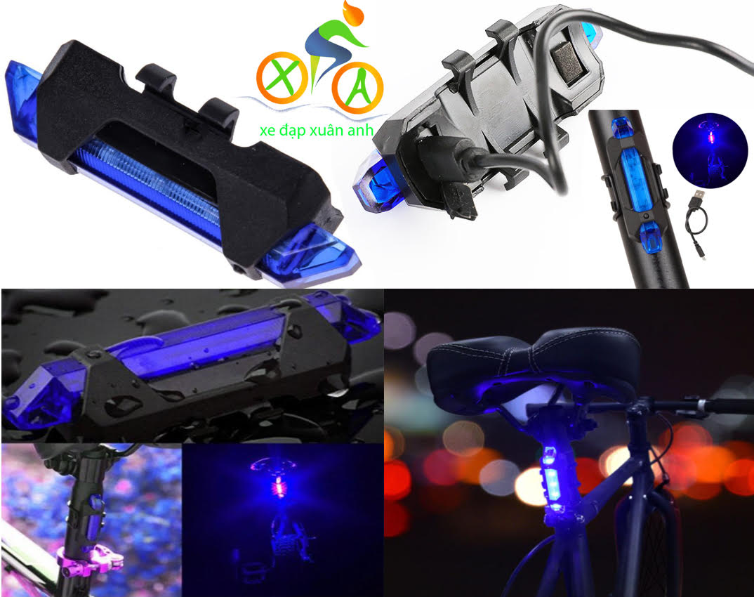Đèn led cảnh báo gắn yên xe đạp chống nước