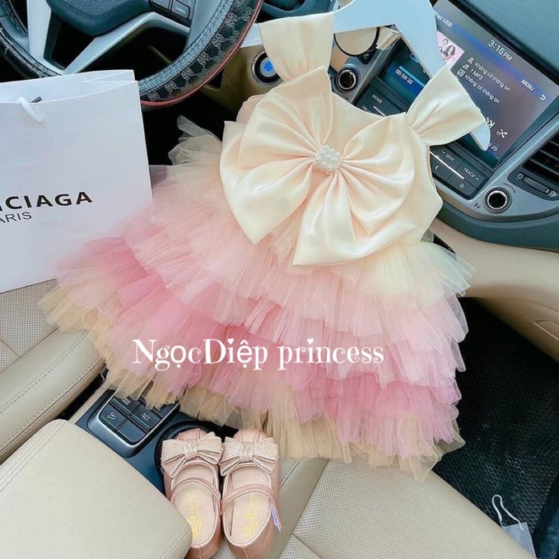 8kg - 20kg Đầm công chúa bé gáiváy công chúa cho bé yêu D044