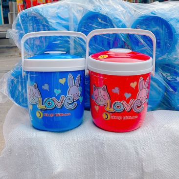 Bình đựng đá giữ nhiệt mini bằng nhựa 1 lít hót trend - bình đựng cafe, trà sữa, nước ép tiện lợi