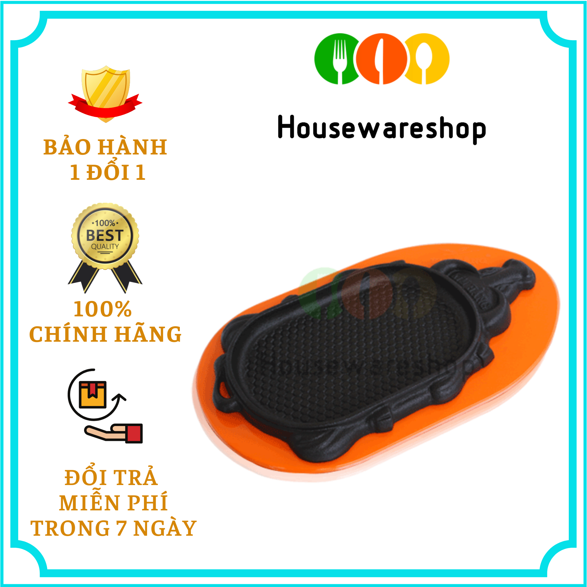 Khuôn gang chống dính làm bò bít tết Kim Hằng 9574