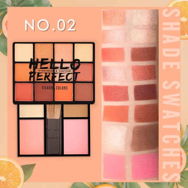 Bảng phấn 12 ô màu Phấn Mắt, Má Sivanna Colors Hello Perfect Eyeshadow