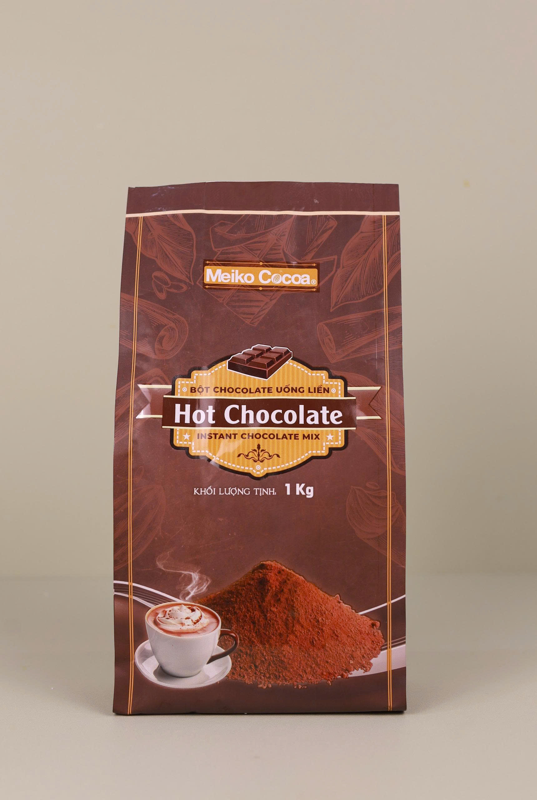 1kg Bột Hot Chocolate Meiko – Bột chocolate socola uống liền – Instant chocolate mix đậm đà sánh mịn, giá tốt