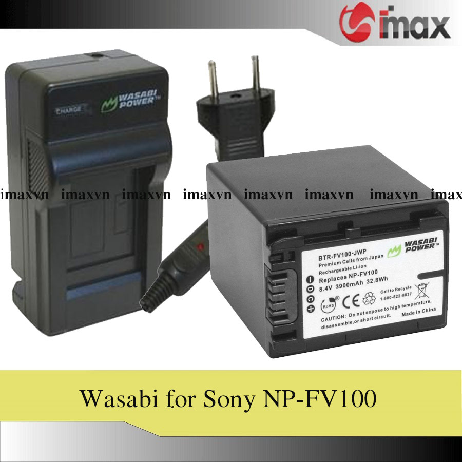 Bộ 01 pin + 01 sạc Wasabi for Sony NP-FV100