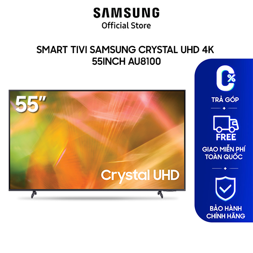 Smart tivi samsung crystal uhd 4k 55 inch au8100