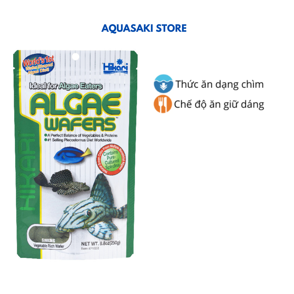 Thức ăn cho cá pleco hikari tropical algae wafers 250g