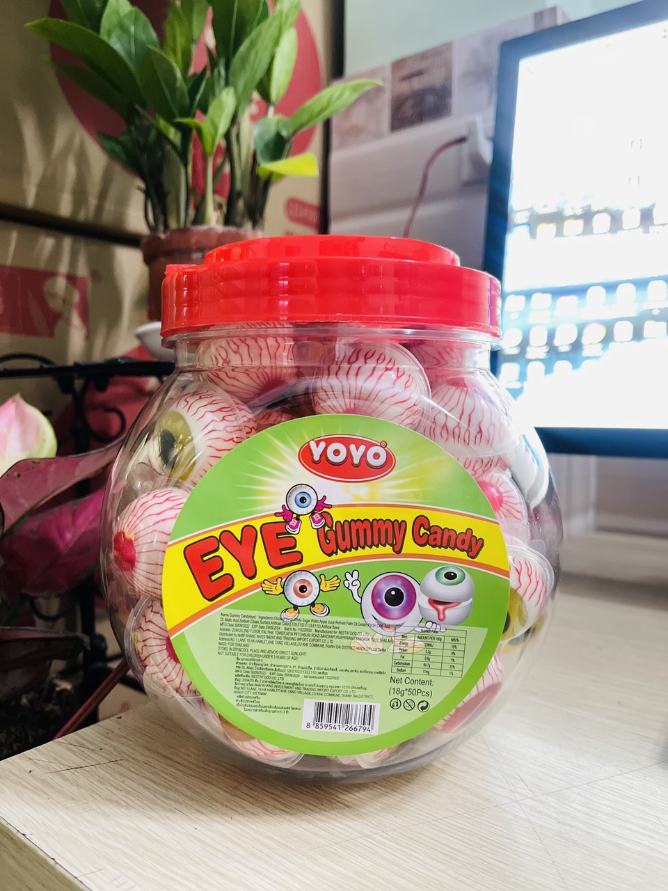 Kẹo dẻo con mắt yoyo hủ 50 viên