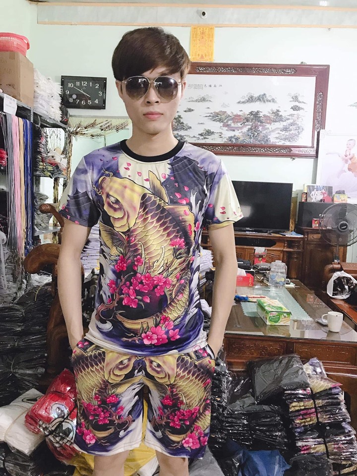 Bộ Quần Áo Nam Mùa Hè, Đồ Bộ Nam - Hoạ Tiết Cá Chép Cực Chất - Chất Liệu Thun Cao Cấp - Đủ Size - Ảnh Chụp Thật - BN141