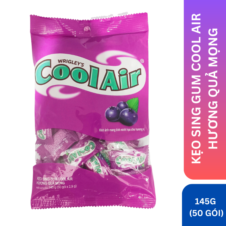 Kẹo sing-gum Cool Air túi 50 gói 2 viên
