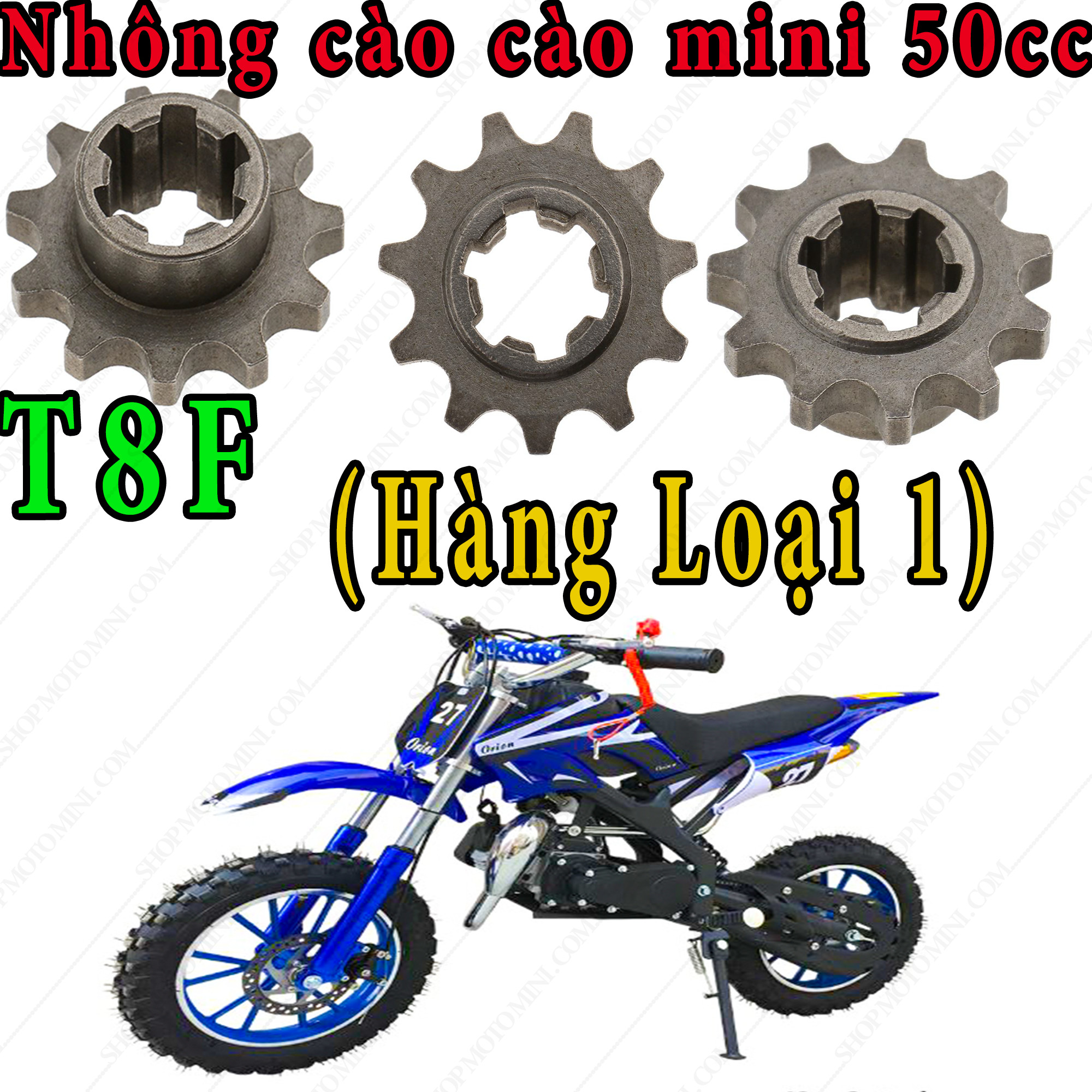 Nhông trước 11 răng dành cho xe cao cao mini 50cc | bánh nhông trước 11 răng cào cào mini dùng với dây sên dĩa T8F