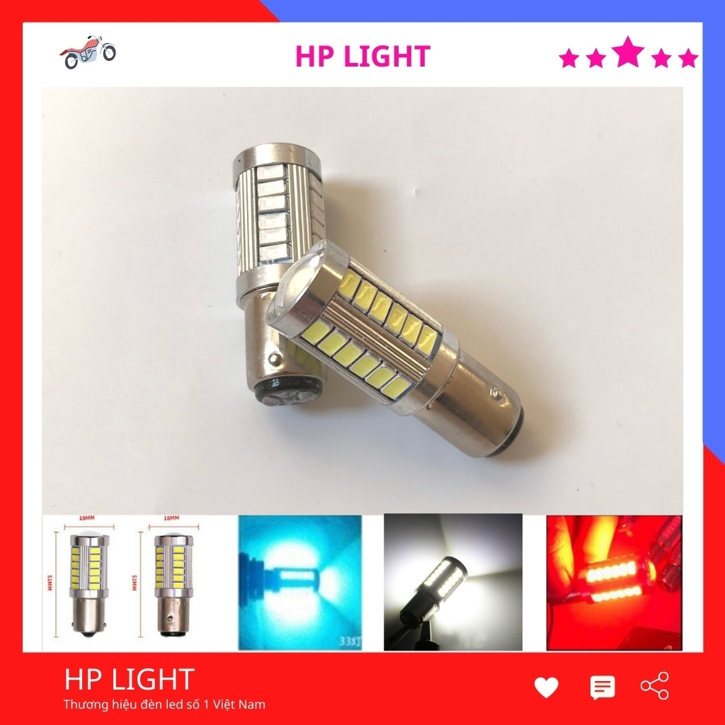 Đèn hậu chớp nháy 33 Tim Led chân M5 2 chế độ - Đèn Led Hậu Nháy Ô Tô Xe Máy HP Light