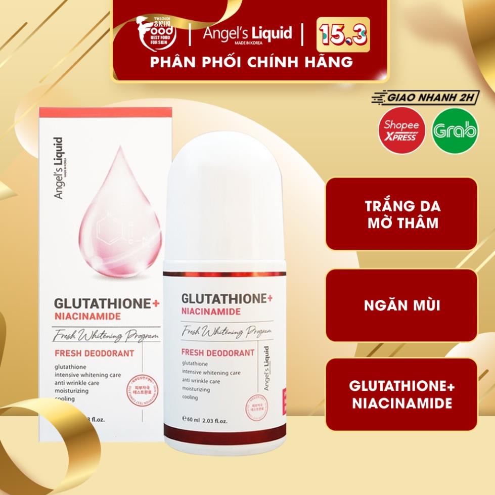 Lăn nách mờ thâm lăn khử mùi Glutathione trắng da giảm thâm 60ml
