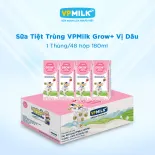 [Thùng 48 Hộp 180ml] Sữa Tiệt Trùng VPMilk Grow+ Vị Dâu Cho Bé Từ 1 Tuổi