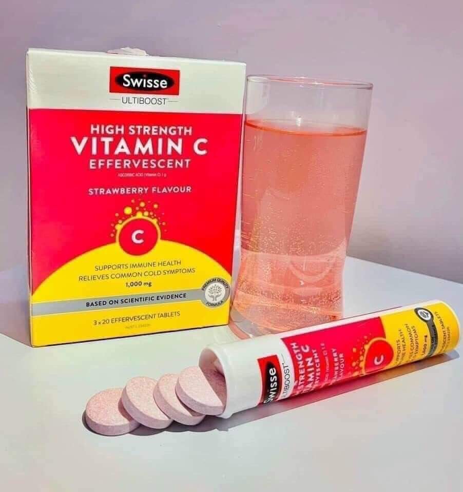 Vitamin C sủi Swisse High Strength Vitamin C 1000mg