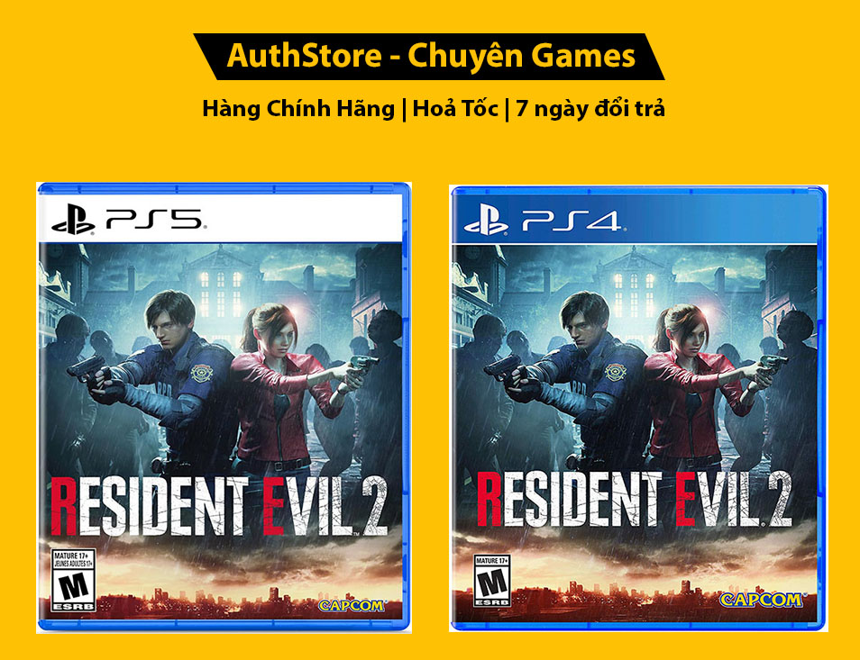 Đĩa game resident evil 2 - ps5 / ps4 hệ us