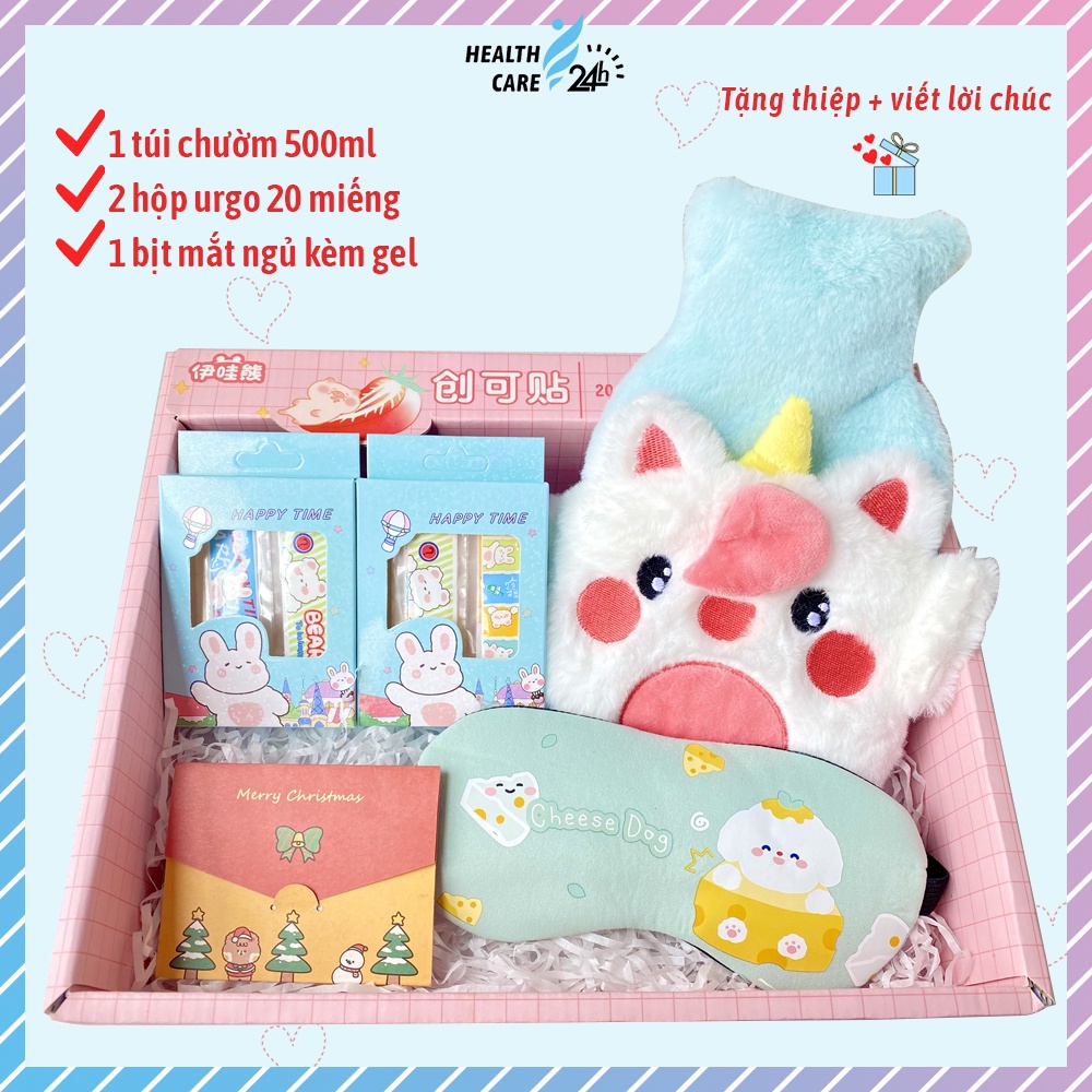 Set quà túi chườm 500ml tặng bạn gái, hộp quà tặng sinh nhật người yêu, valentine 14/2, 8/3, 20/10 cực ý nghĩa