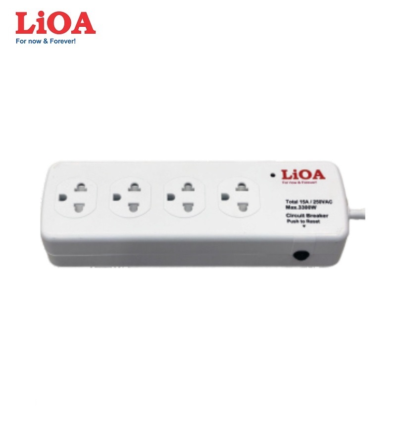 Ổ cắm lioa công suất lớn 3,300w - 15a 4ss2.5-2n 4 ổ cắm