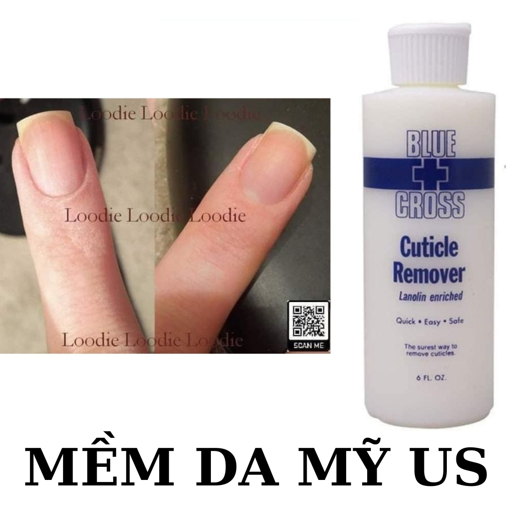 Mềm da mỹ làm móng nail không cần ủ chai 117ml , Kem làm mềm da Blue cross nhập khẩu mỹ sịn